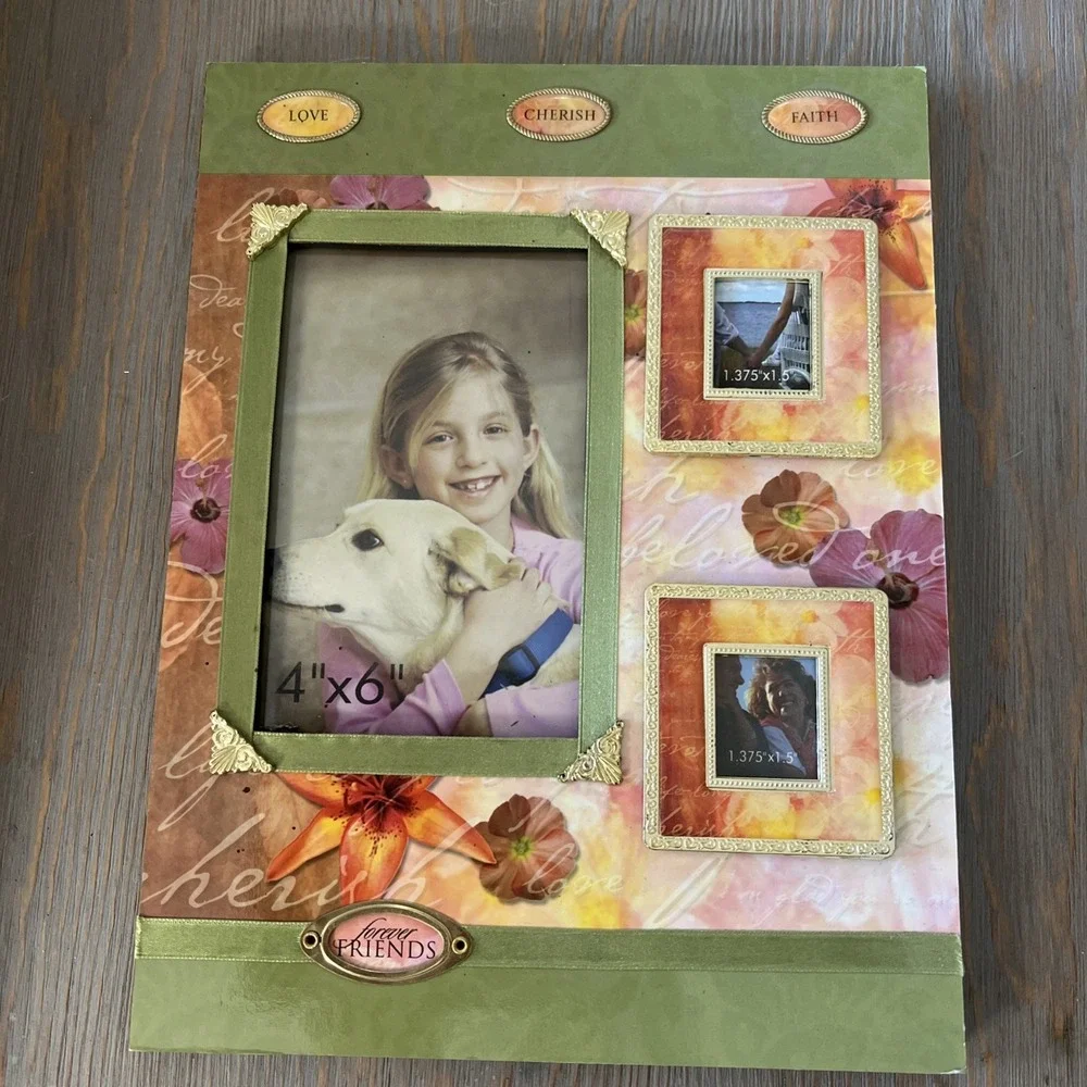 Collage Art‎ Photo Frames 3 Frames/3 Scrapbooking Style Designs Good Condition